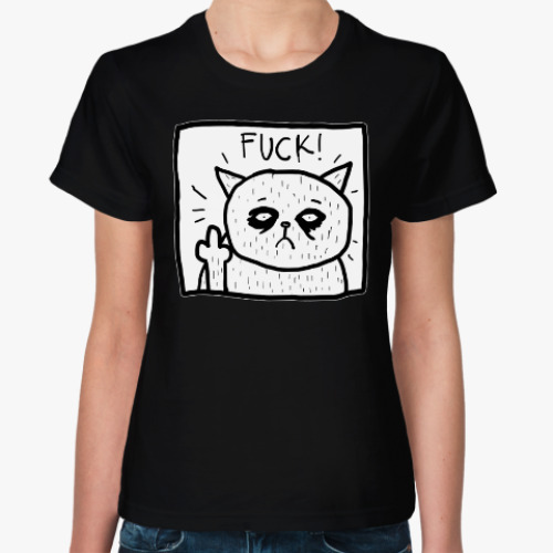 Женская футболка с принтом Fuck