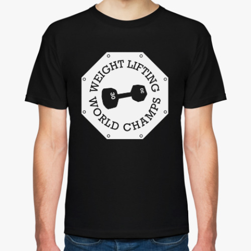 Футболка с принтом Weight Lifting World Champs