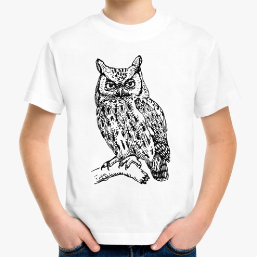 Детская футболка с принтом Сова, совушка, мудрые в городе