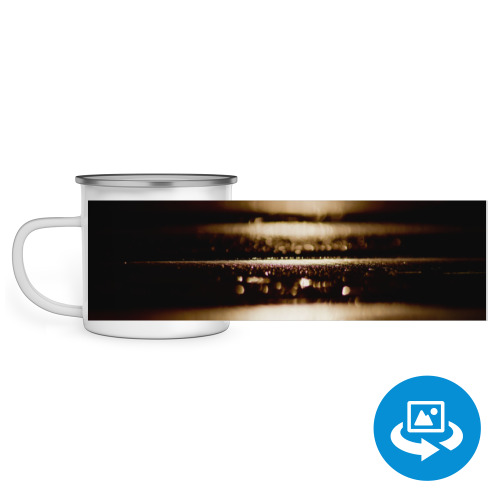 Эмалированная кружка (круговая запечатка) с принтом Golden Doppler