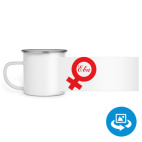 Кружка металлическая белая (круговая запечатка)