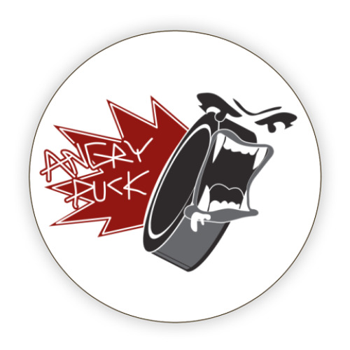 Костер (подставка под кружку) Аngry Puck