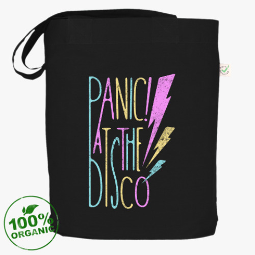 Сумка шоппер с принтом Panic! At the Disco