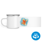 Кружка металлическая белая (круговая запечатка)