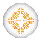 Подушка &quot;круг&quot;, 35x35 см Баскетбольные мячи