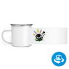 Кружка металлическая белая (круговая запечатка)