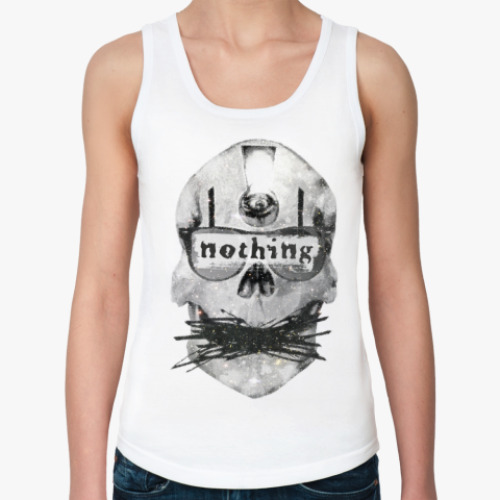 Женская майка с принтом Skull Insight (Classic)