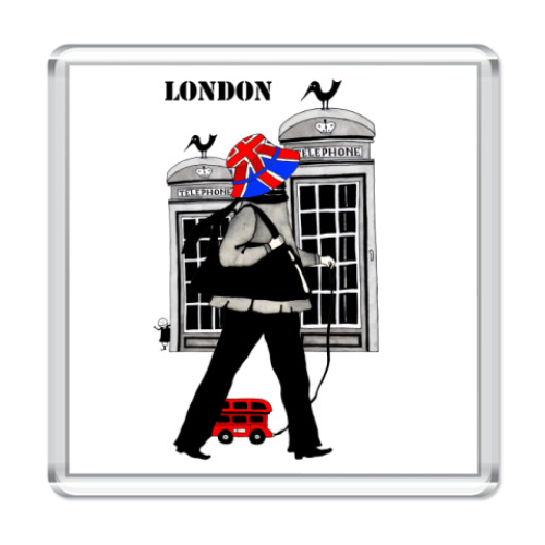 Магнит с принтом  'Лондон'