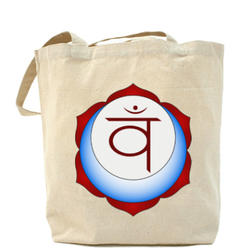 Сумка шоппер с принтом Янтра Свадхистана чакры