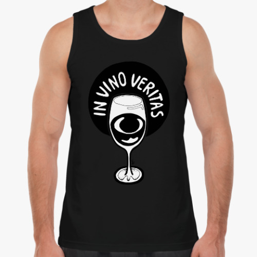 Майка с принтом Истина в вине