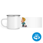 Кружка металлическая белая (круговая запечатка)