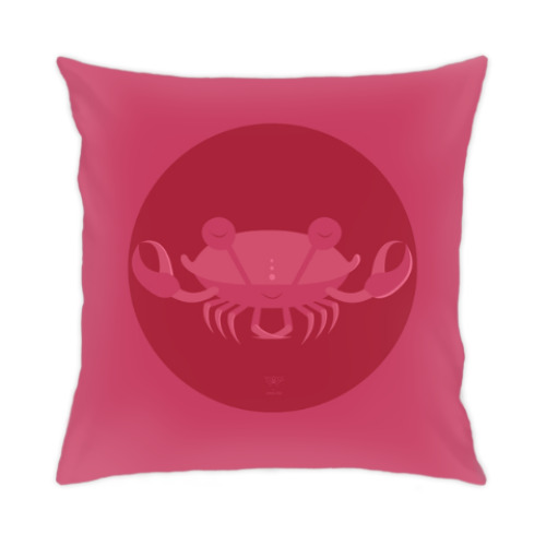 Подушка с принтом Animal Zen: C is for Crab