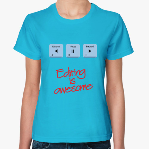 Женская футболка с принтом Монтаж прекрасен