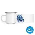 Кружка металлическая белая (круговая запечатка)