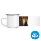 Кружка металлическая белая (круговая запечатка)