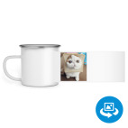 Кружка металлическая белая (круговая запечатка)