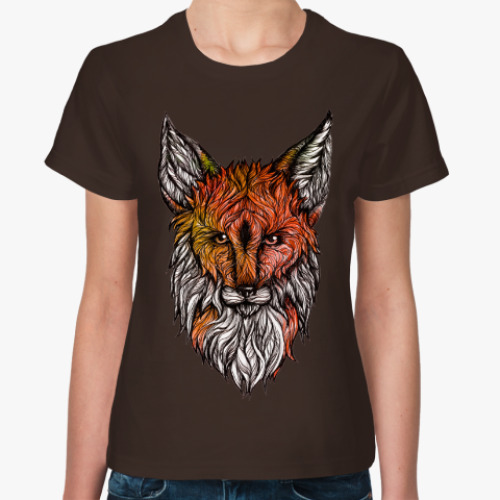 Женская футболка с принтом Лесной Лис