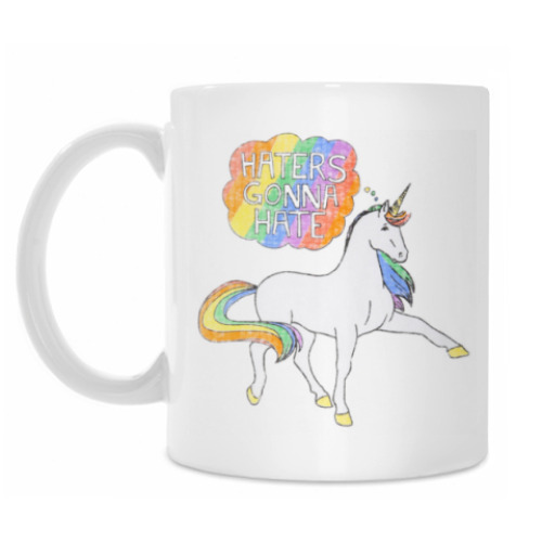 Кружка с принтом Тейлор Свифт HATERS GONNA HATE