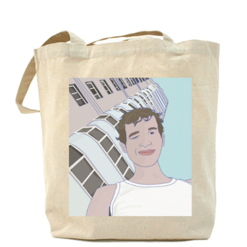 Сумка шоппер с принтом подмигивающий парень