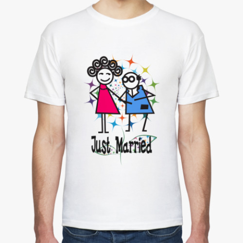 Футболка с принтом Just Married