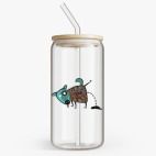 Банка с бамбуковой крышкой