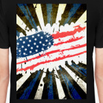 Американский флаг. Гранж.