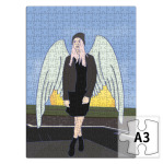 девушка-ангел на крыше