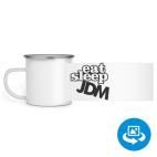 Кружка металлическая белая (круговая запечатка)