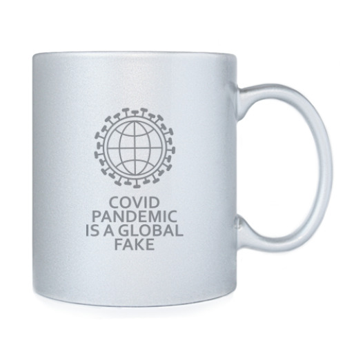 Кружка с принтом COVID pandemic - global fake
