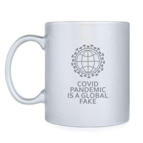 Кружка с принтом COVID pandemic - global fake