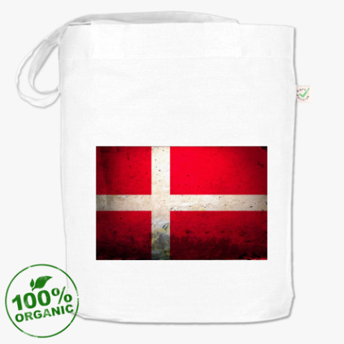 Сумка шоппер с принтом  'Датский флаг'