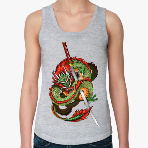 Женская майка с принтом Дракон