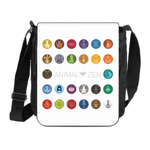 Сумка на плечо (мини-планшет) с принтом  A to Z: Animal Zen