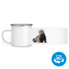 Кружка металлическая белая (круговая запечатка)