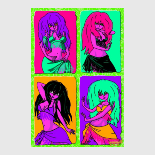 Постер с принтом Чего не могут девчонки?