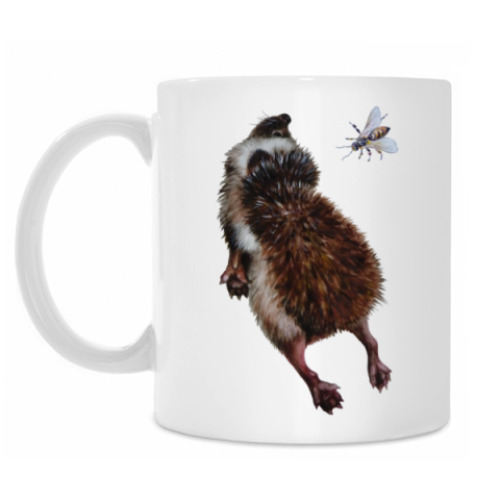 Кружка с принтом Любопытный ежик