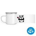 Кружка металлическая белая (круговая запечатка)