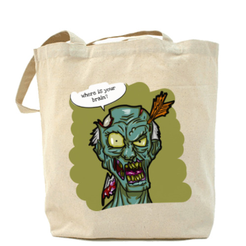 Сумка шоппер с принтом Зомби