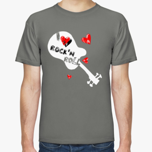 Футболка с принтом rock`n`roll