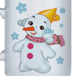 Снеговик и снежинки