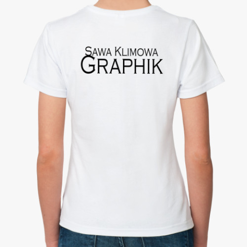 Классическая футболка с принтом Sawa Klimowa