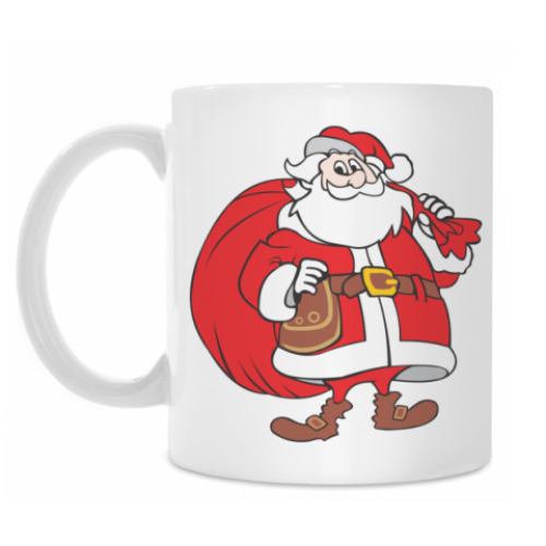 Кружка с принтом Санта Клаус