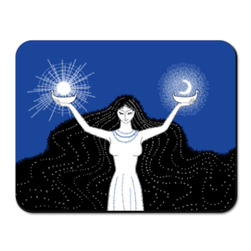 Коврик для мыши с принтом  Солнце и Луна