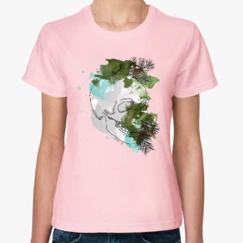 Женская футболка Январский череп