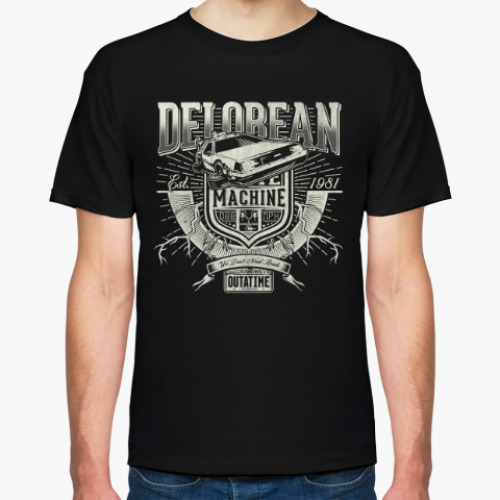 Футболка с принтом DeLorean