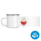 Кружка металлическая белая (круговая запечатка)