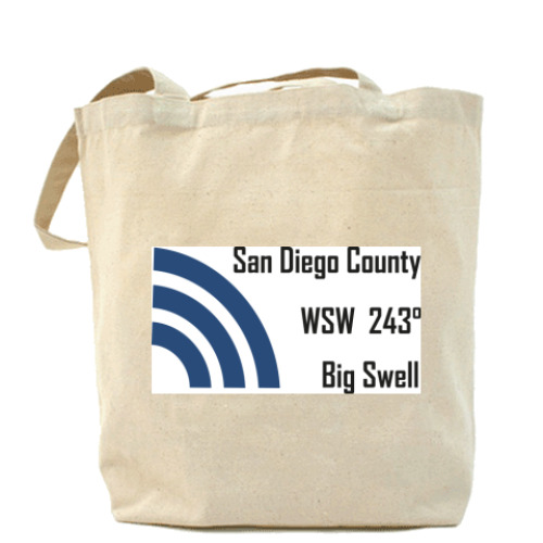 Сумка шоппер с принтом San Diego
