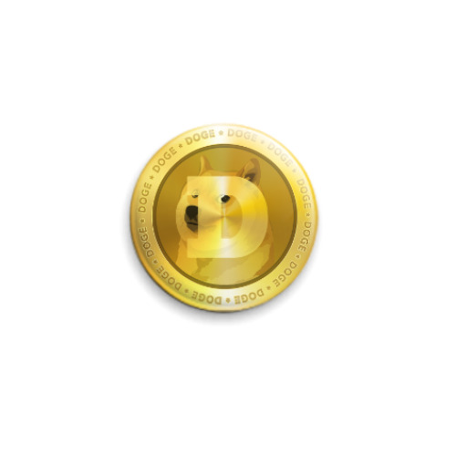 Значок 25мм Doge Coin