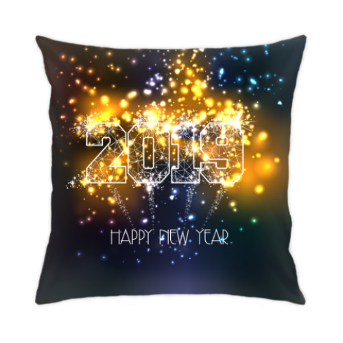 Подушка с принтом Год свиньи 2019
