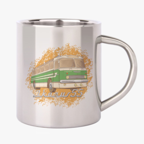 Кружка металлическая с принтом IKARUS 55